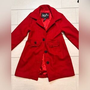 Me Jane kids Bold Red wool Coat